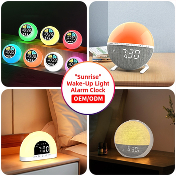 Ceas deșteptător electronic cu LED-uri luminoase, cu funcție de schimbare a culorilor, cu funcție de alarmă ...