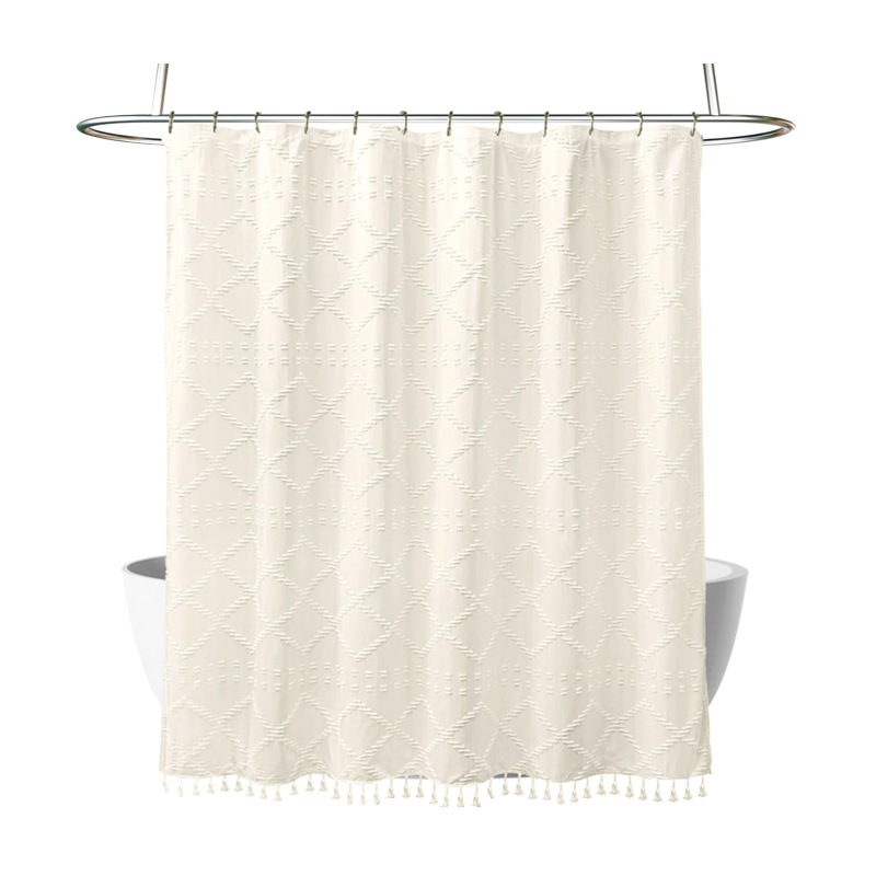 Piiriülene dušikardin Boheemlaslik lõikelilledega veekindel dušikardin paksendatud ühevärvilise hotelli vannitoa dušikardina tehase hulgimüük