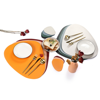 Nahkne Euroopa stiilis söögimatt Söögilauamatt Hotelli lääne toidualuste kolmnurkne soojusisolatsioonimatt Alumiste ülikond