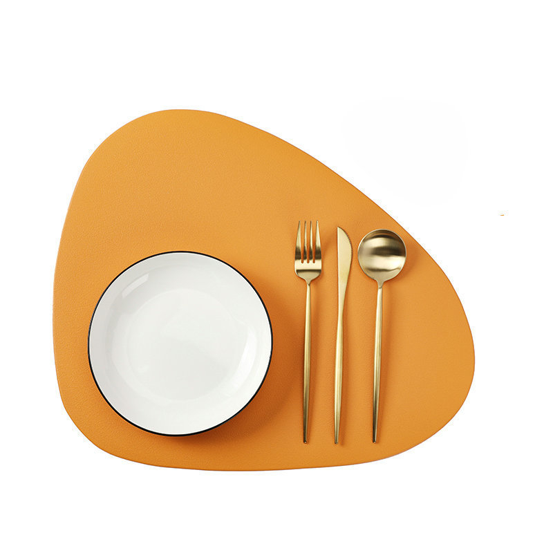 Nahkne Euroopa stiilis söögimatt Söögilauamatt Hotelli lääne toidualuste kolmnurkne soojusisolatsioonimatt Alumiste ülikond