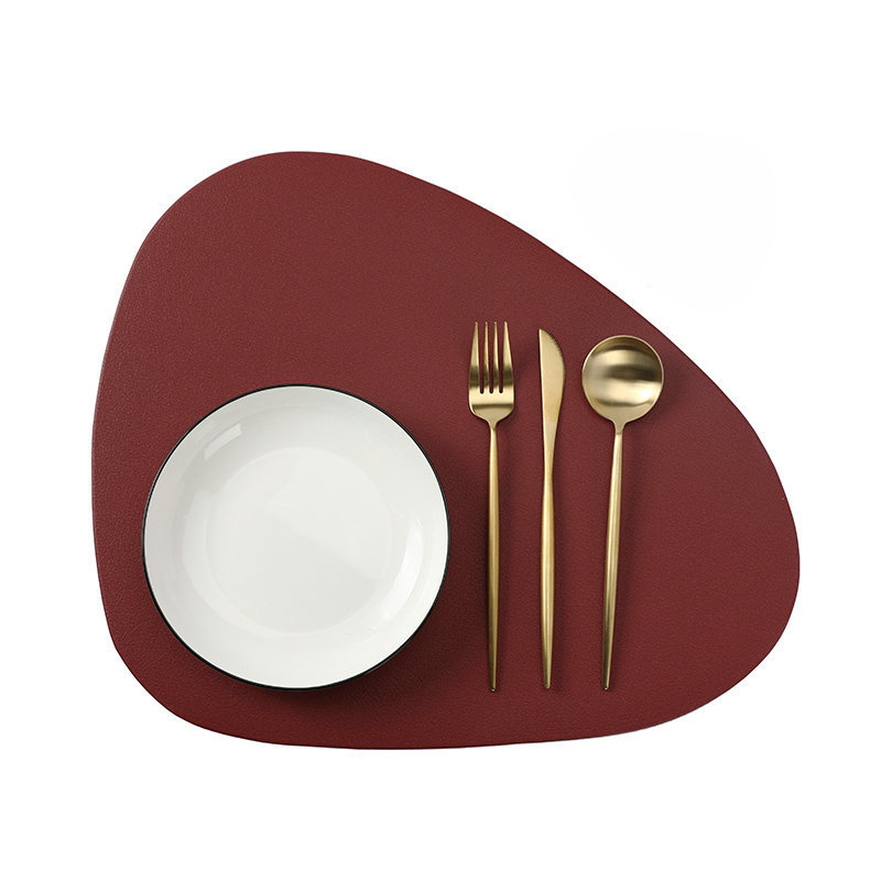 Nahkne Euroopa stiilis söögimatt Söögilauamatt Hotelli lääne toidualuste kolmnurkne soojusisolatsioonimatt Alumiste ülikond