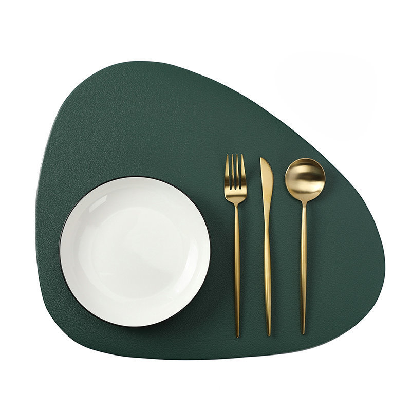 Nahkne Euroopa stiilis söögimatt Söögilauamatt Hotelli lääne toidualuste kolmnurkne soojusisolatsioonimatt Alumiste ülikond