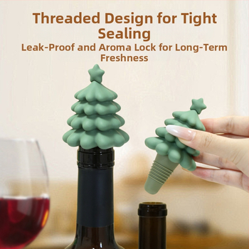 Silikoninis butelio kamštis, kalėdinės eglutės raudonojo vyno kamštis, buitinis vynas, raudonojo vyno konservavimas, sandarus kamštis, užsandarintas vyno butelio dangtelis, tarpvalstybinis