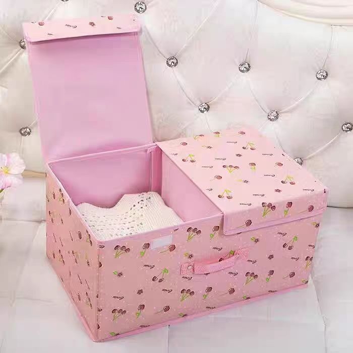 Dvigubo dangčio medvilninių ir lininių drabužių laikymo dėžė, buitinė spinta, audinių sulankstoma tonavimo dėžutė su dangčiu, atspari dulkėms, vidinė drabužių laikymo dėžė