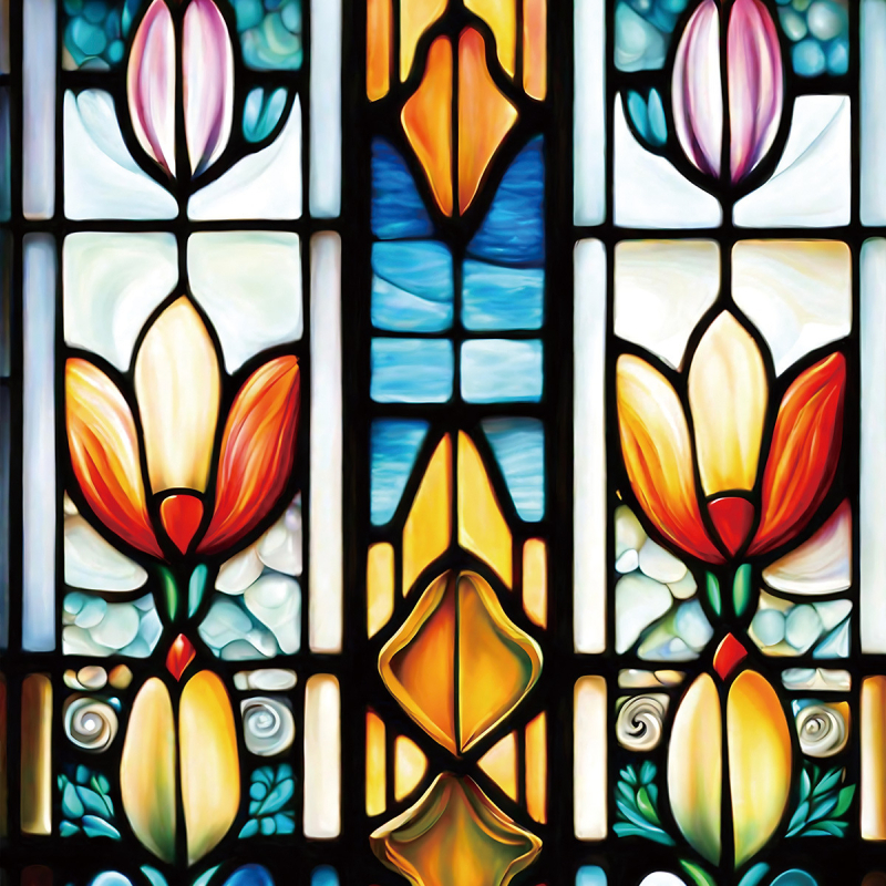 Piiriülene lilleline värviline elektrostaatiline klaasist kleebis PVC liimivaba vikerkaarerohelise taime aknakleebis elutoa magamistoa kaunistuseks