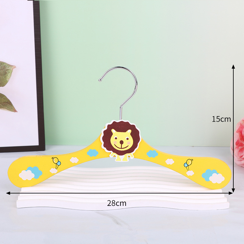 Nauja sandėlyje medinė vaikiška animacinių filmukų pakaba mažo gyvūno formos vaikiška drabužių pakaba kūrybinga medinė džiovyklė didmeninė prekyba