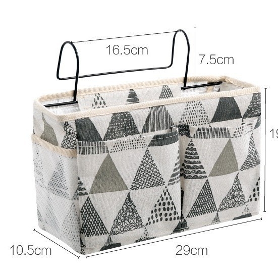 Multifunktsionaalne voodiäärne rippkott, kolledži ühiselamu voodiäärne riidest rippkorv, voodiriided, hoiustamise artefakt