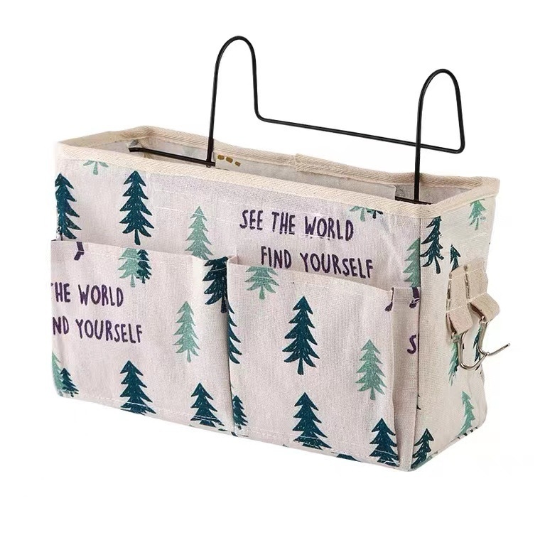 Multifunktsionaalne voodiäärne rippkott, kolledži ühiselamu voodiäärne riidest rippkorv, voodiriided, hoiustamise artefakt