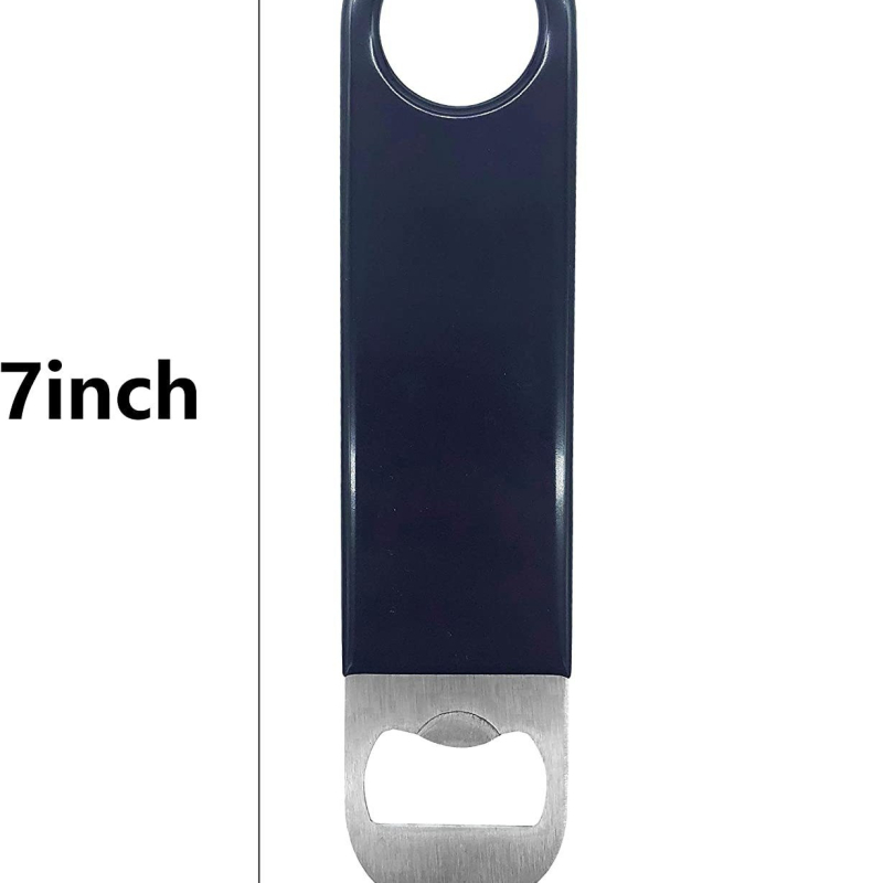 Deschizător de sticle plat portabil din oțel inoxidabil, gadget de bucătărie, înmuiat în deschizător de sticle de bere din PVC