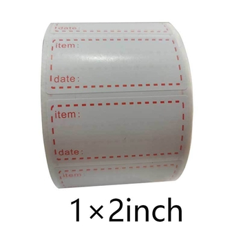 Tarpvalstybiniai 1 colio x 2 colių tušti, rašomi, nedžiūstantys lipnūs ritininiai lipdukai virtuvei, pritaikomi lipdukai šaldikliui