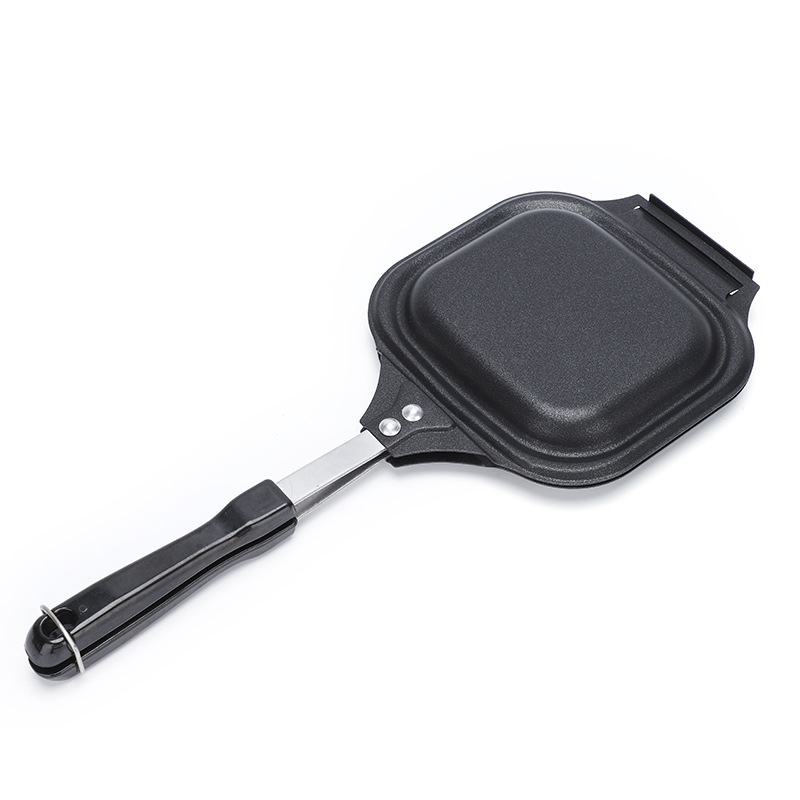 Alumiiniumist praepann kõrgendatud servadega, kahepoolne grillpann võileibade, leiva, steigi, burgerite ja munade jaoks, multifunktsionaalne