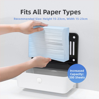 Rankšluosčių dėžutė, montuojama ant sienos, be perforatoriaus, viešbučio tualetui, komerciniam rankų džiovinimo servetėlių laikikliui, vandeniui atspariai virtuvei