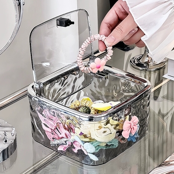 Vaikiškų plaukų aksesuarų laikymo dėžutė mergaitėms, didelės talpos kūdikio plaukų virvė, plaukų segtukas, plaukų segtukas, gumytės formos papuošalų dėžutė