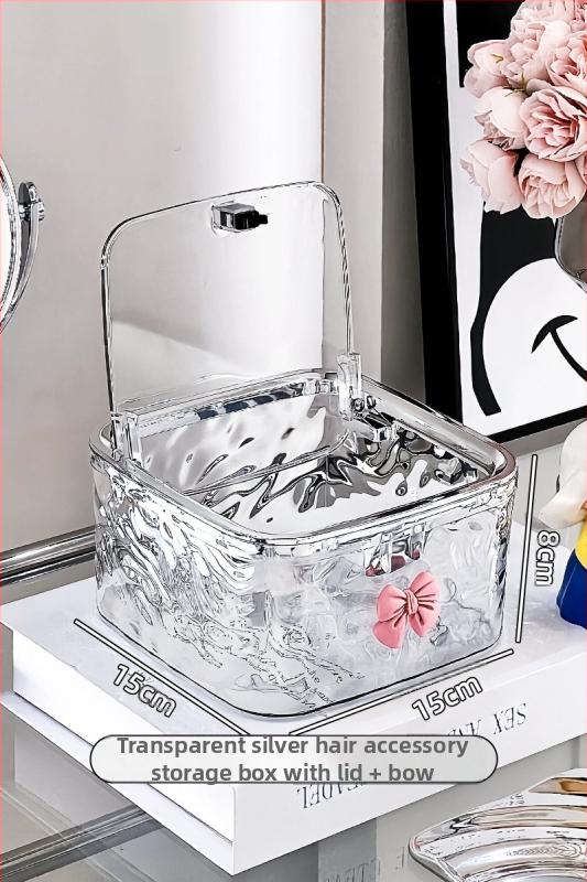 Vaikiškų plaukų aksesuarų laikymo dėžutė mergaitėms, didelės talpos kūdikio plaukų virvė, plaukų segtukas, plaukų segtukas, gumytės formos papuošalų dėžutė