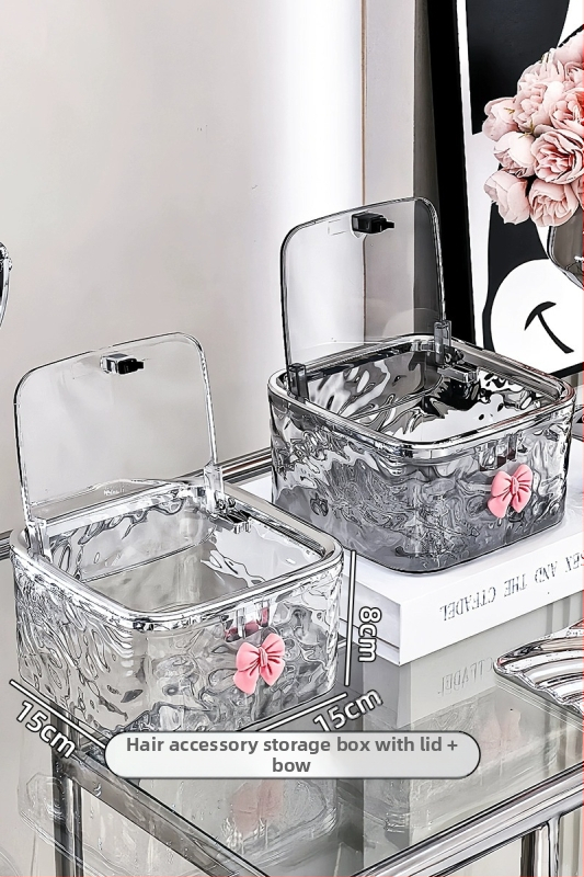 Vaikiškų plaukų aksesuarų laikymo dėžutė mergaitėms, didelės talpos kūdikio plaukų virvė, plaukų segtukas, plaukų segtukas, gumytės formos papuošalų dėžutė