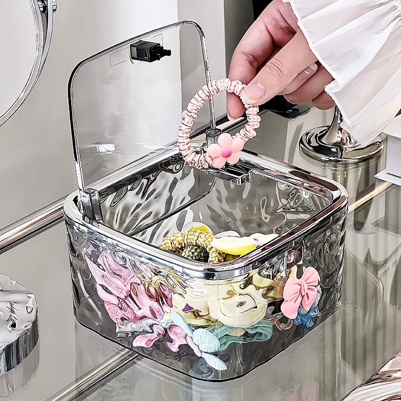 Vaikiškų plaukų aksesuarų laikymo dėžutė mergaitėms, didelės talpos kūdikio plaukų virvė, plaukų segtukas, plaukų segtukas, gumytės formos papuošalų dėžutė