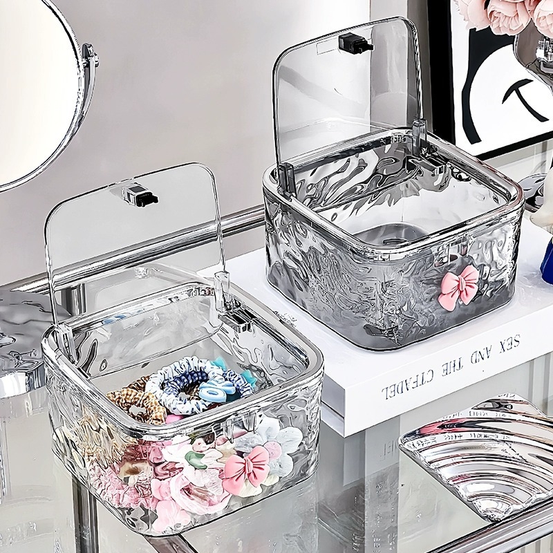 Vaikiškų plaukų aksesuarų laikymo dėžutė mergaitėms, didelės talpos kūdikio plaukų virvė, plaukų segtukas, plaukų segtukas, gumytės formos papuošalų dėžutė