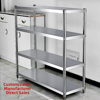 Πυκνωμένη Ράφι Αποθήκευσης Κουζίνας από Ανοξείδωτο Ατσάλι Πολυστρωματική Ράφι Αποθήκευσης Φούρνου Μικροκυμάτων για Οικιακή Χρήση, Ράφι Αποθήκευσης, Δοχείο Αποθήκευσης Hua Geng