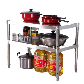 Πυκνωμένη Ράφι Αποθήκευσης Κουζίνας από Ανοξείδωτο Ατσάλι Πολυστρωματική Ράφι Αποθήκευσης Φούρνου Μικροκυμάτων για Οικιακή Χρήση, Ράφι Αποθήκευσης, Δοχείο Αποθήκευσης Hua Geng