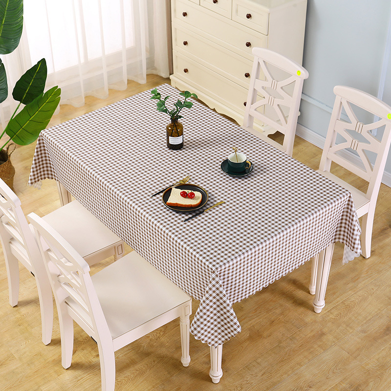 Piiriülene PVC laudlina, põletusvastane, veekindel, pesemisvaba ruuduline kohvilauamatt, õlikindel ja plekikindel ühiselamu lauamatt hulgimüügis