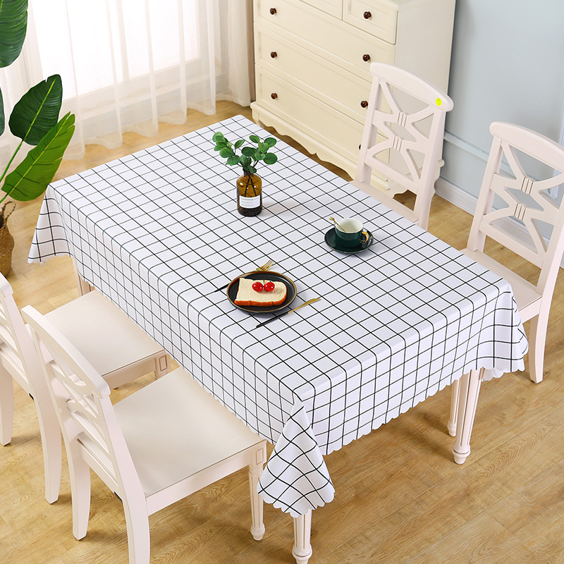 Piiriülene PVC laudlina, põletusvastane, veekindel, pesemisvaba ruuduline kohvilauamatt, õlikindel ja plekikindel ühiselamu lauamatt hulgimüügis