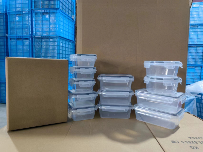 Frissentartó doboz, lezárt durva gabonafélék, aszalt gyümölcs tároló konyhai tárolóedény, hűtött, lezárt, élelmiszeripari minőségű tároló uzsonnásdoboz, 12 szett