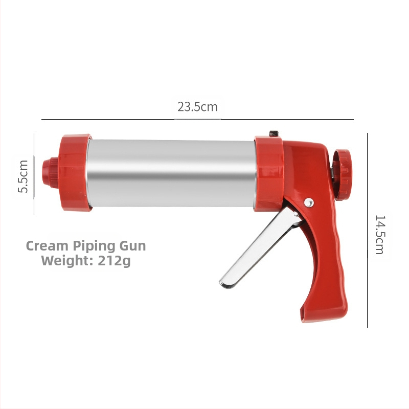 Slapukų sausainių pistoletas, išspausti sausainių aparatą, kremo dekoravimo pistoletas, dekoravimo antgalis, ištirpusių pupelių kepimo įrankis, namų apyvokos rinkinys, forma