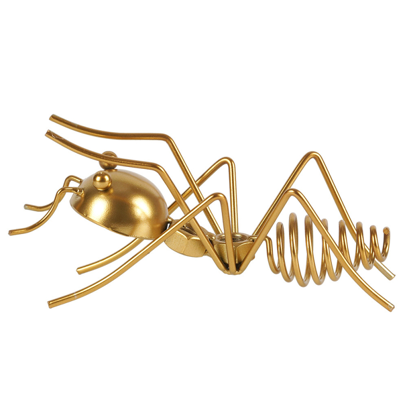 2024 m. raudonojo vyno stovo papuošalai, buitiniai kaltiniai geležiniai skruzdėlės formos dekoratyviniai amatai, vyno stovas, pasviręs, stilius