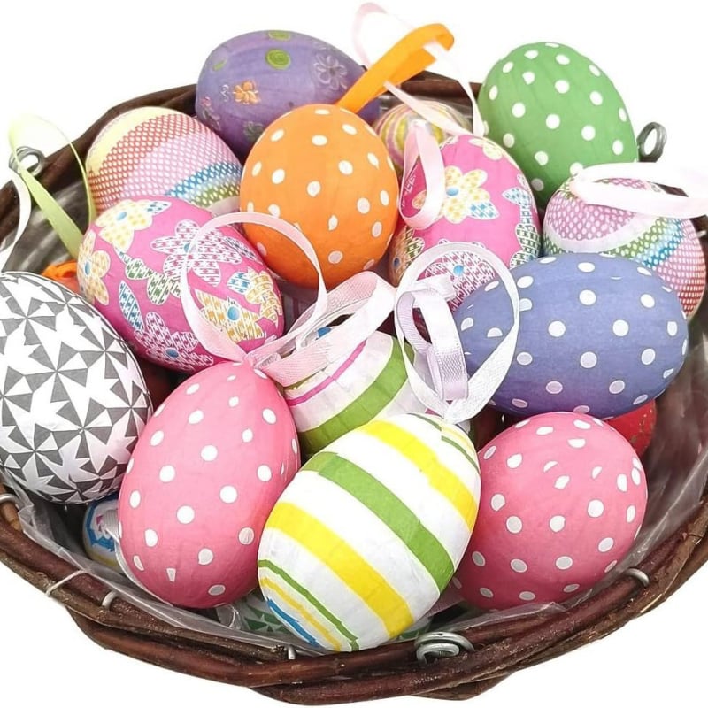 5 * 7 cm lihavõttepühade vahtvärviline paberist muna 12 pühade rippuvat munakoort Shang Super peokaunistuseks mõeldud mänguasi