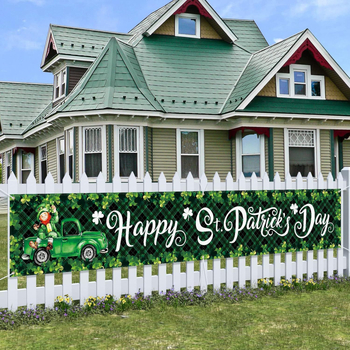 Šv. Patriko dienos sodo vėliavos reklamjuostė šventinių vakarėlių dekoravimo reikmenys vidaus ir lauko sodo logotipo reklamjuostė