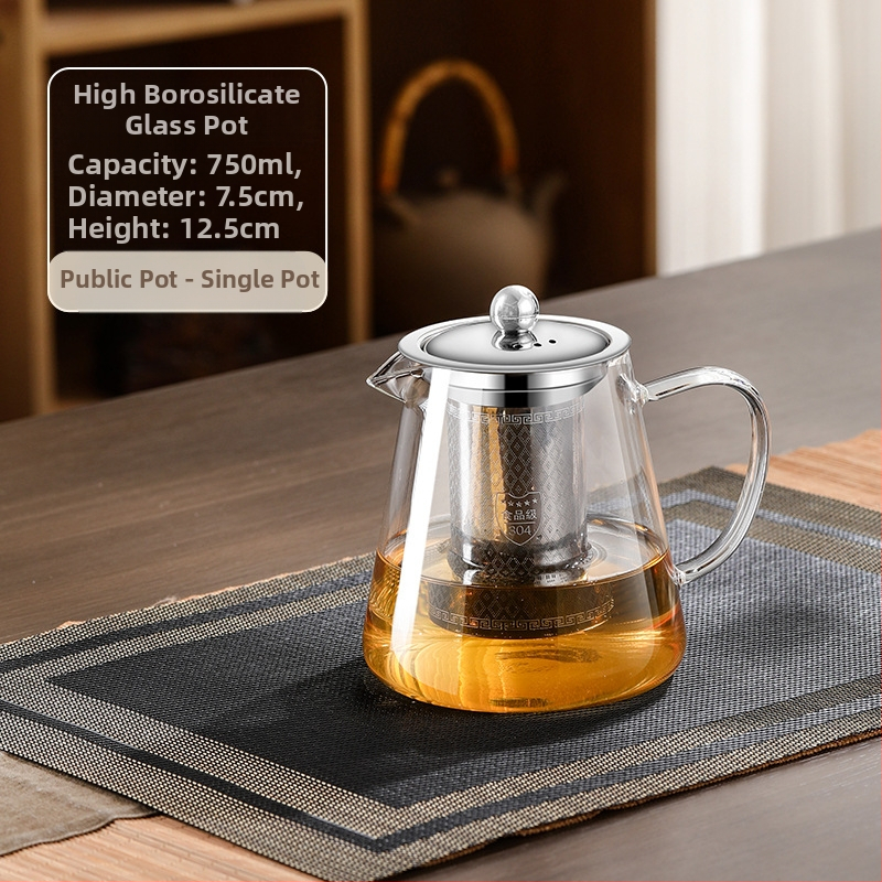 Aukštai temperatūrai atsparus stiklinis arbatinukas su filtru arbatinuku arbatos ir vandens atskyrimo puodeliu arbatos rinkiniu, tinkančiu orkaitei verdančiu arbatinuku su elektrine keramikos virykle