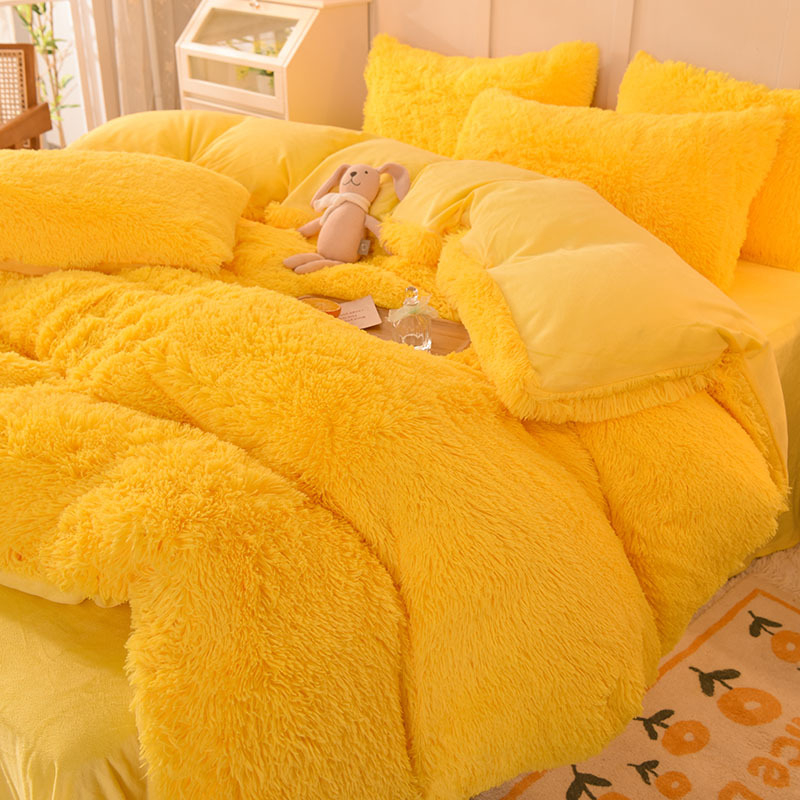 Zimski set posteljine od nerčevog baršuna, zadebljana navlaka za poplun, koraljni baršun, kristalni baršun, plahta u stilu princeze i čarapa s mehanizmom