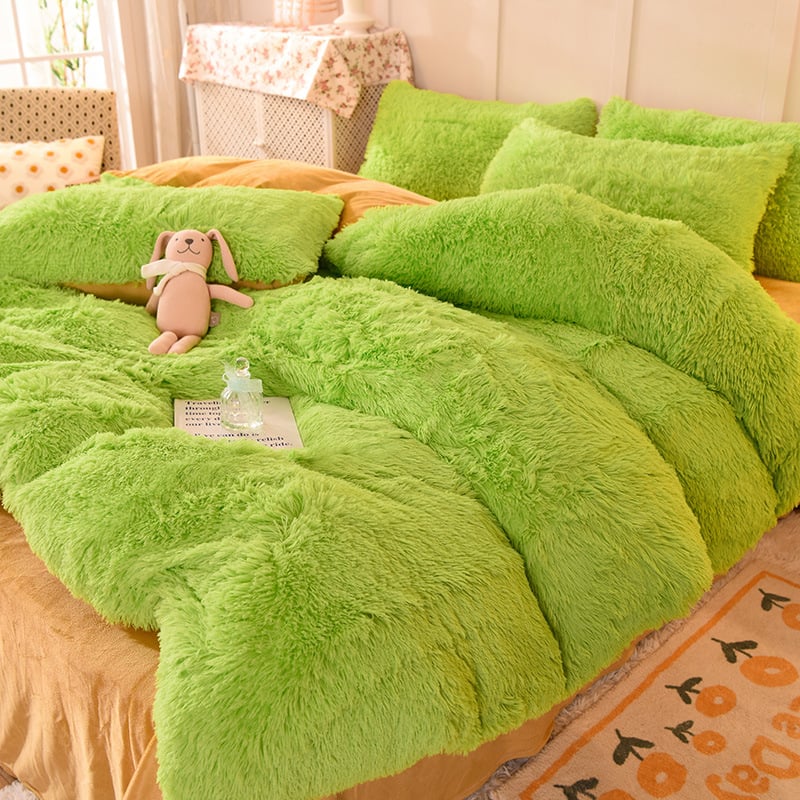 Zimski set posteljine od nerčevog baršuna, zadebljana navlaka za poplun, koraljni baršun, kristalni baršun, plahta u stilu princeze i čarapa s mehanizmom