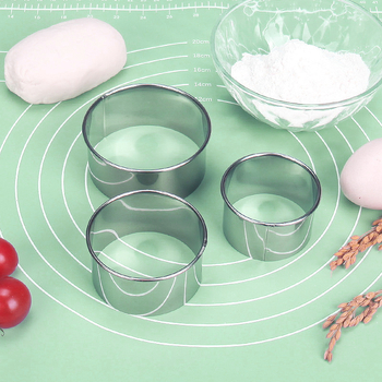 Nerūdijančio plieno koldūnų odelė, trijų dalių, virtuvės koldūnų odelė, didelė ir vidutinė, maža, nerūdijančio plieno, dantų apvali, pjaustyta