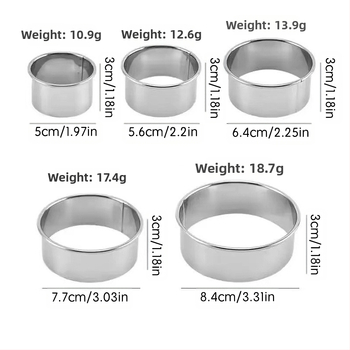 Δέρμα για ζυμαρικά από ανοξείδωτο ατσάλι, τριμερές καλούπι για ζυμαρικά κουζίνας, μεγάλο και μεσαίο, μικρό μέγεθος, ανοξείδωτο ατσάλι, οδοντιατρική κυκλική κοπή