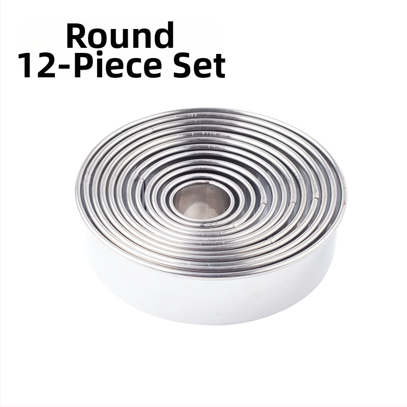 Nerūdijančio plieno koldūnų odelė, trijų dalių, virtuvės koldūnų odelė, didelė ir vidutinė, maža, nerūdijančio plieno, dantų apvali, pjaustyta