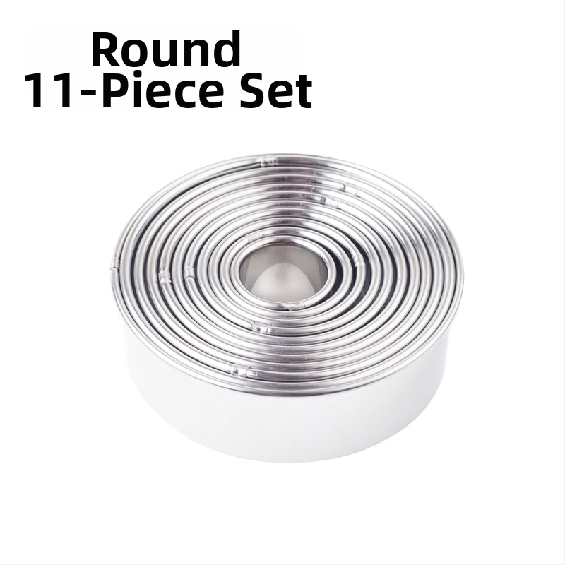 Nerūdijančio plieno koldūnų odelė, trijų dalių, virtuvės koldūnų odelė, didelė ir vidutinė, maža, nerūdijančio plieno, dantų apvali, pjaustyta