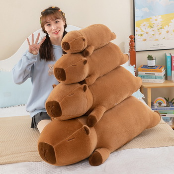 Nauja kapibaros lėlės pliušinė žaislinė mergaitės miego pagalvė didelė ilga pagalvė miela didelė pagalvė