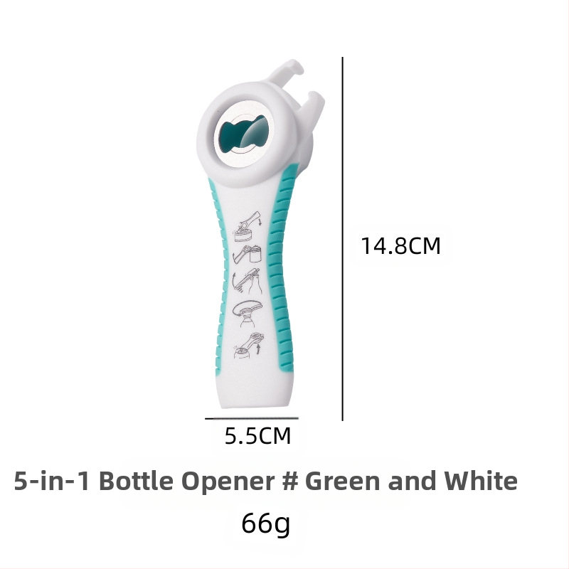 Tarpvalstybinis didmeninis penkių viename daugiafunkcis skardinių atidarytuvas, tinkantis buitiniam rankiniu būdu neslystančiam, darbo taupančiam dangtelių atidarytuvui, butelių atidarytuvui