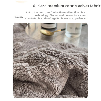 Patogi medvilninė aksominė antklodė, sutirštinta koralų spalvos aksominė žieminė snaudulių antklodė, biuro oro kondicionieriaus užvalkalas, pieno spalvos aksominė antklodė, sofos antklodė