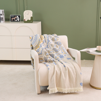 Multi-strat de bumbac tifon acoperire pătură prosop acoperire pătură pat dublu cearșaf birou aer condiționat pătură casual cu ciucuri