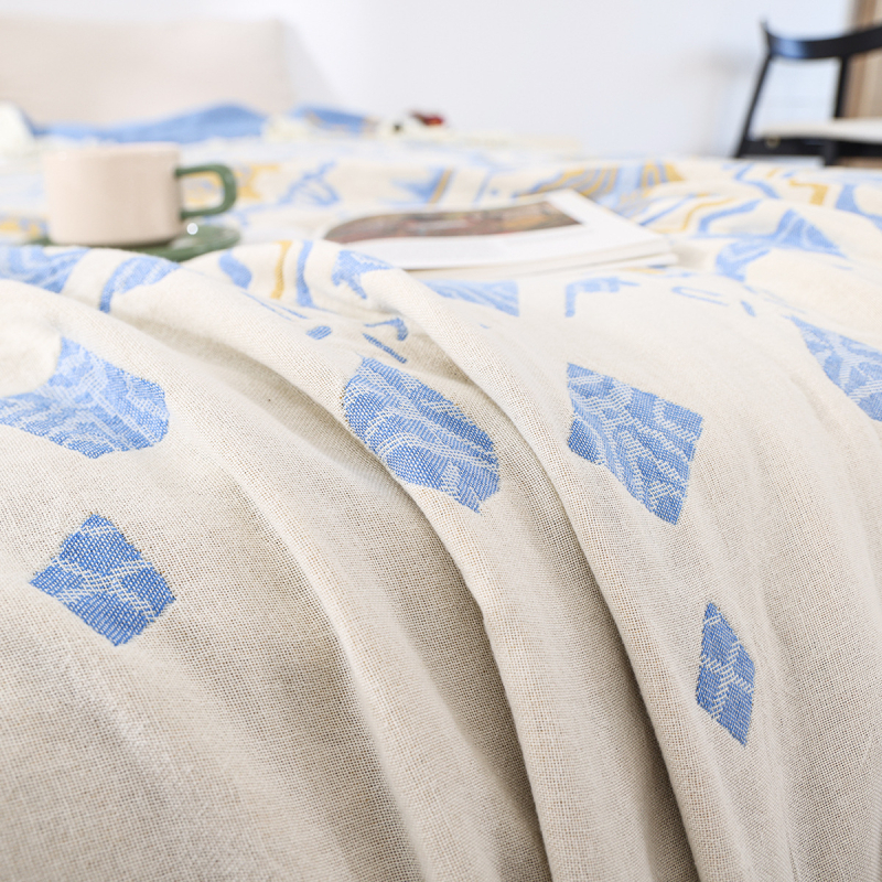 Multi-strat de bumbac tifon acoperire pătură prosop acoperire pătură pat dublu cearșaf birou aer condiționat pătură casual cu ciucuri