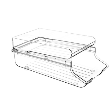 Αγορά υπερχείλισης Διπλό στρώμα ψυγείου Κουτί αποθήκευσης ποτών Δοχείο τροχήλατης οργάνωσης Ράφι αποθήκευσης κόκα κόλα Κουτί αποθήκευσης κουζίνας