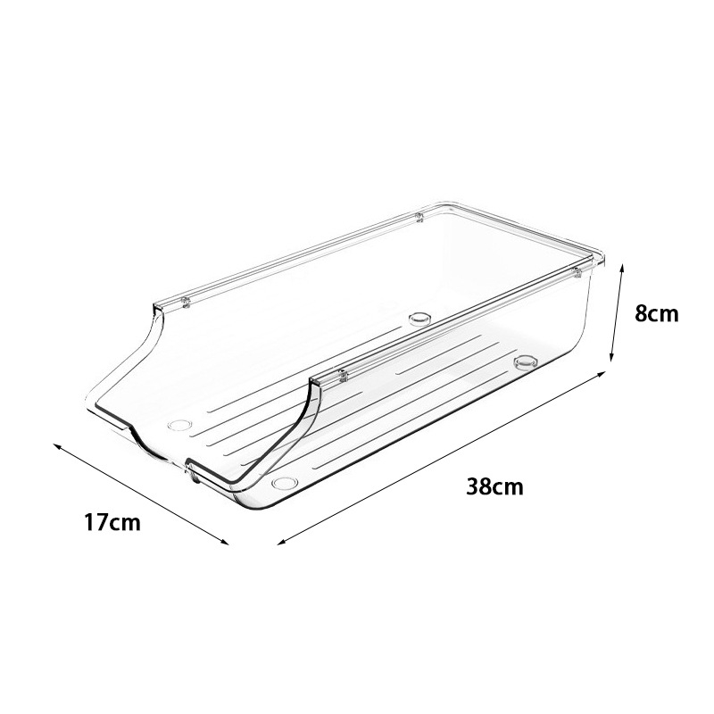 Túlcsordulásos vásárlás kétrétegű hűtőszekrény italtároló doboz doboz guruló szervező állvány kóla tároló állvány konyhai tároló doboz
