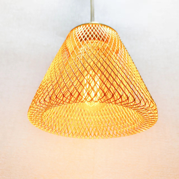 Candelabru de bar pentru acasă, cu plasă de fier transfrontalieră, iluminat gol cu dublu strat, model geometric, abajur