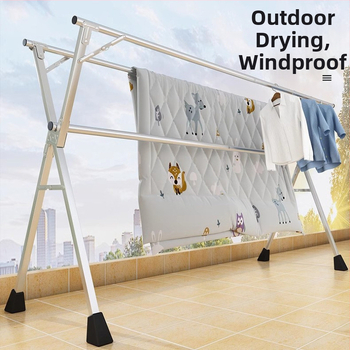 Απλή Ράφι Στεγνωτηρίου Δαπέδου Απλή Εσωτερική Χρήση Σπιτιού Μπαλκόνι Υπνοδωμάτιο Ανοξείδωτο Ατσάλι Εξωτερική Χρήση Δροσερό Τηλεσκοπική Ράβδος Στεγνωτήριο Πάπλωμα Ρούχα Ράβδος Στεγνωτηρίου