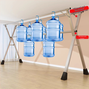 Απλή Ράφι Στεγνωτηρίου Δαπέδου Απλή Εσωτερική Χρήση Σπιτιού Μπαλκόνι Υπνοδωμάτιο Ανοξείδωτο Ατσάλι Εξωτερική Χρήση Δροσερό Τηλεσκοπική Ράβδος Στεγνωτήριο Πάπλωμα Ρούχα Ράβδος Στεγνωτηρίου