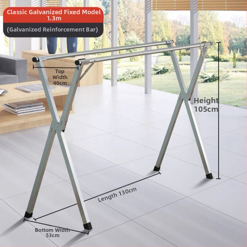 Απλή Ράφι Στεγνωτηρίου Δαπέδου Απλή Εσωτερική Χρήση Σπιτιού Μπαλκόνι Υπνοδωμάτιο Ανοξείδωτο Ατσάλι Εξωτερική Χρήση Δροσερό Τηλεσκοπική Ράβδος Στεγνωτήριο Πάπλωμα Ρούχα Ράβδος Στεγνωτηρίου