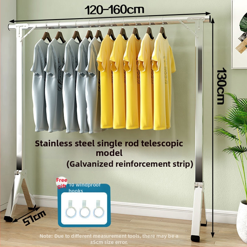 Απλή Ράφι Στεγνωτηρίου Δαπέδου Απλή Εσωτερική Χρήση Σπιτιού Μπαλκόνι Υπνοδωμάτιο Ανοξείδωτο Ατσάλι Εξωτερική Χρήση Δροσερό Τηλεσκοπική Ράβδος Στεγνωτήριο Πάπλωμα Ρούχα Ράβδος Στεγνωτηρίου