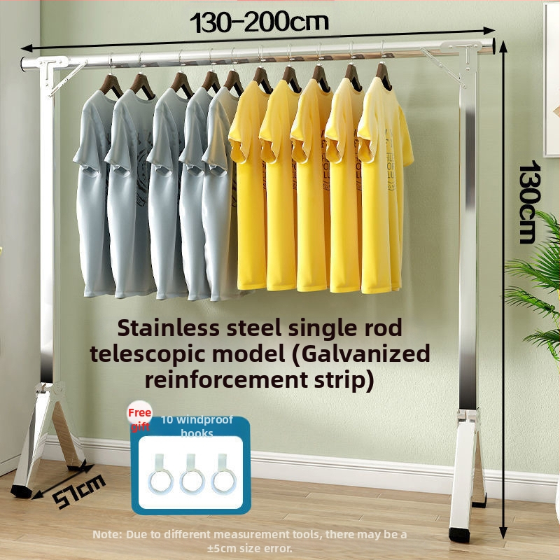 Απλή Ράφι Στεγνωτηρίου Δαπέδου Απλή Εσωτερική Χρήση Σπιτιού Μπαλκόνι Υπνοδωμάτιο Ανοξείδωτο Ατσάλι Εξωτερική Χρήση Δροσερό Τηλεσκοπική Ράβδος Στεγνωτήριο Πάπλωμα Ρούχα Ράβδος Στεγνωτηρίου